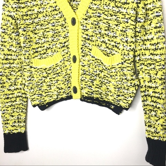 Rag & Bone Yellow Black Viola Button Cardigan Sweater - Picture 9 of 16